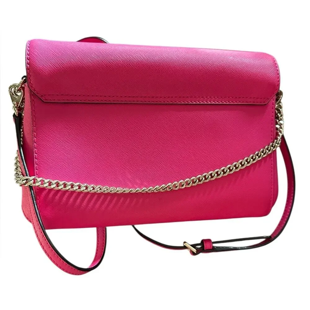 Kate Spade Pink Crossbody Bag with Gold Chain - Picture 4 of 7